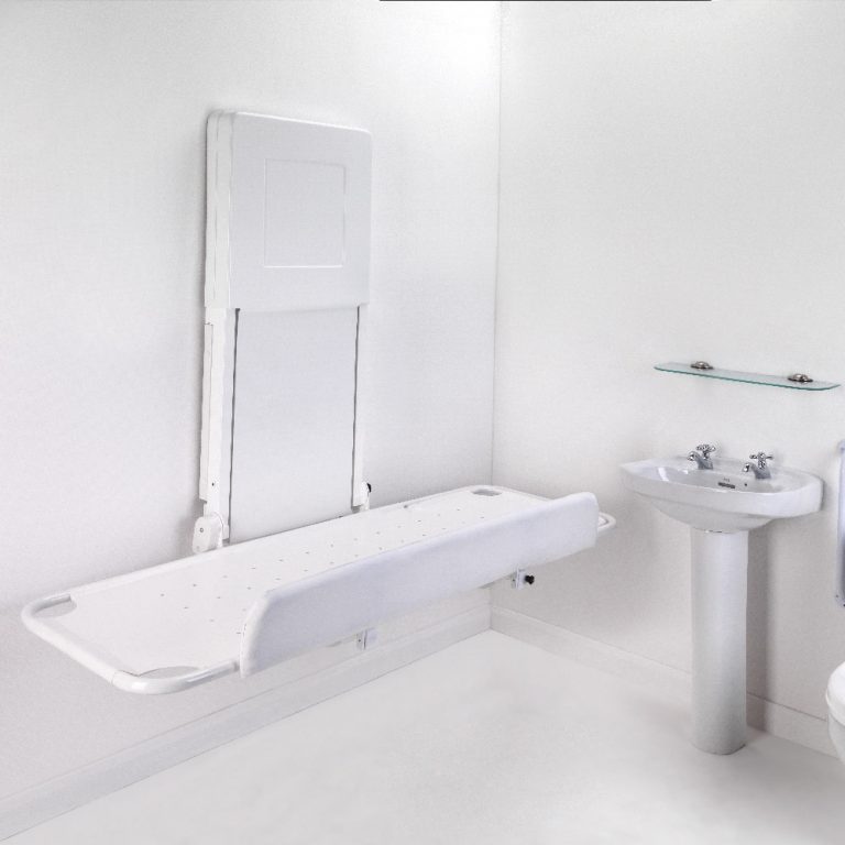 Wall mounted shower stretcher and changing bench Smirthwaite