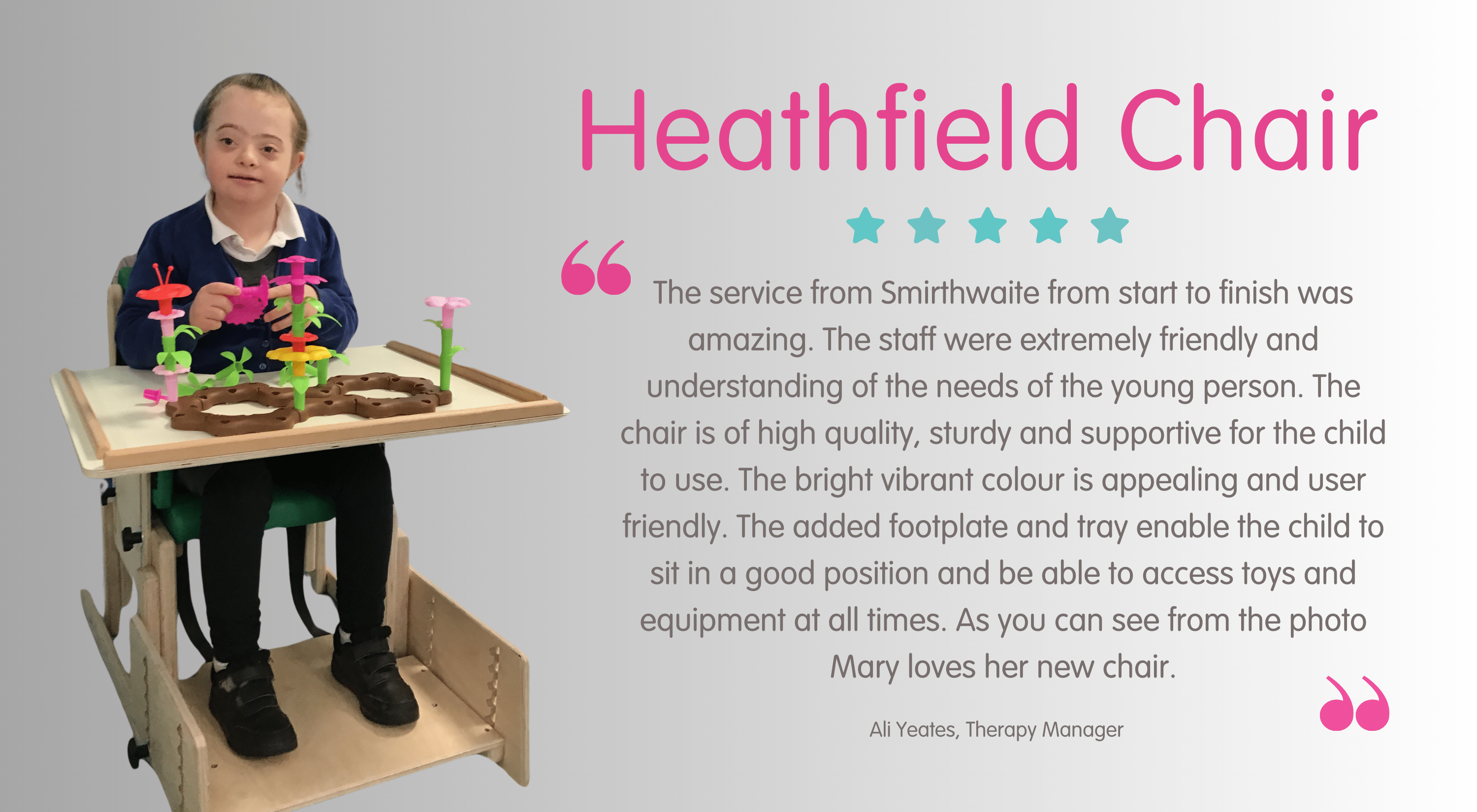 heathfield chair testimonial