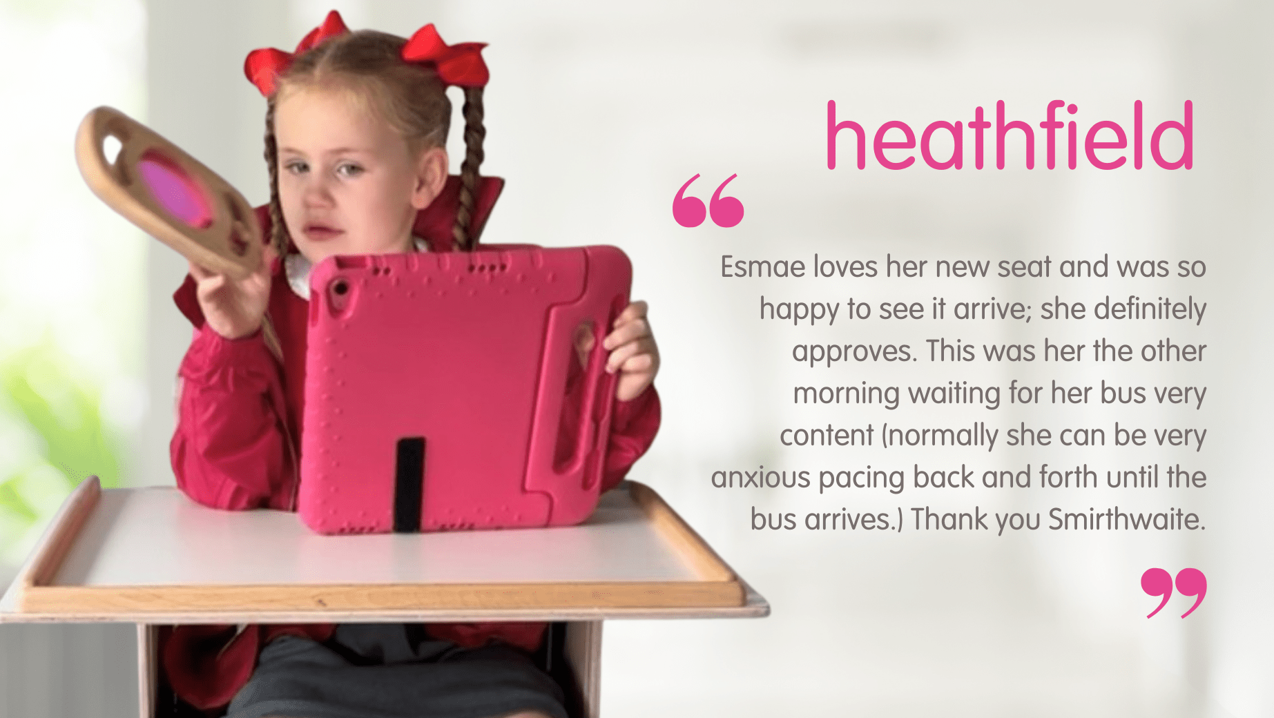 Heathfield Chair Testimonial